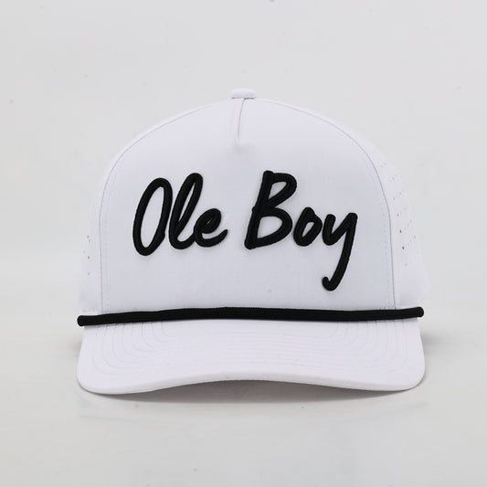 OLE BOY White Performance Golf Hat