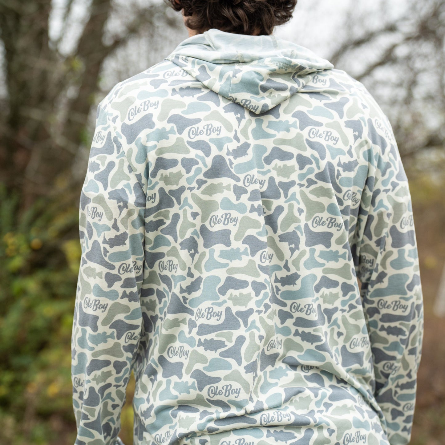 OLE BOY Performance Hooded Tee - Bass Camo