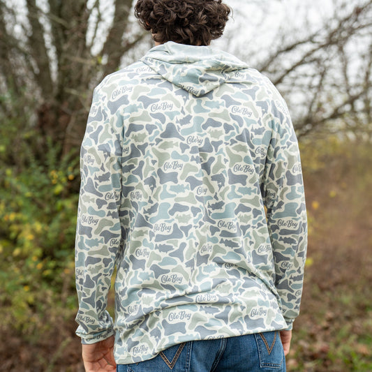 OLE BOY Performance Hooded Tee - Bass Camo