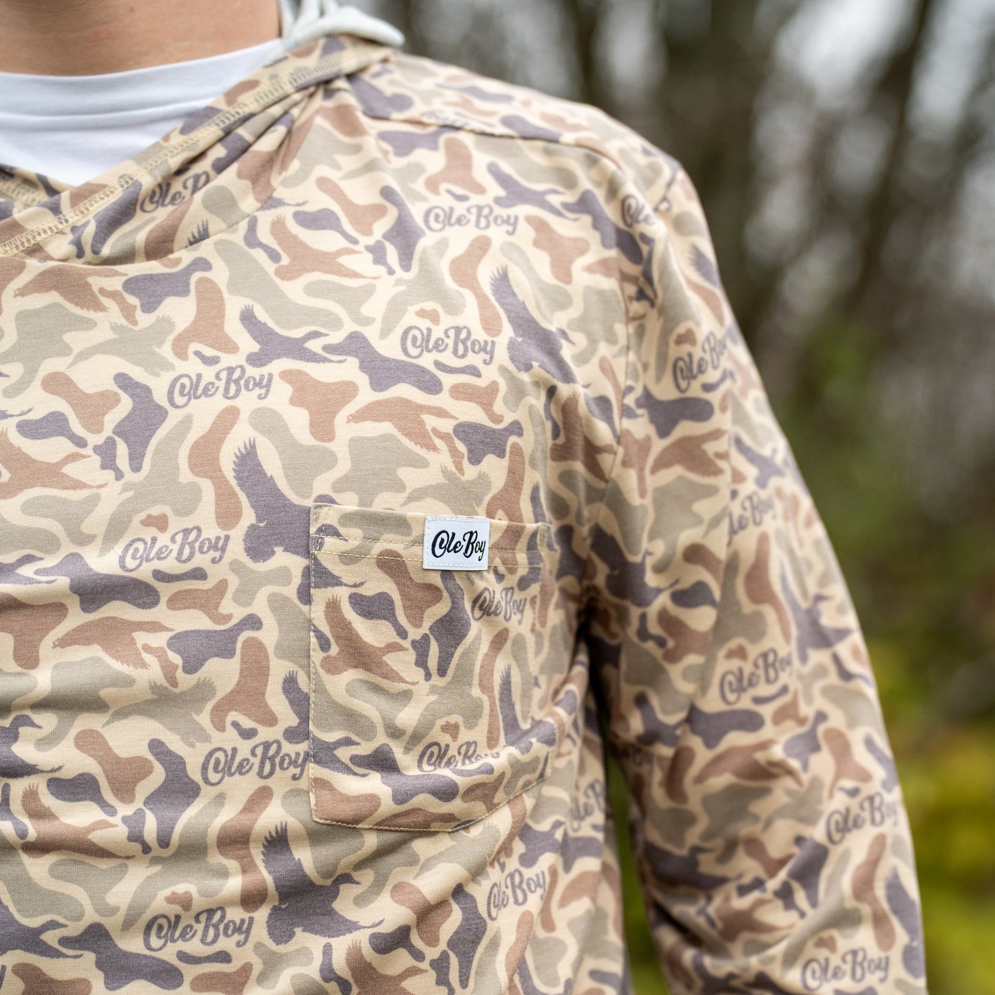 OLE BOY Performance Hooded Tee - Duck Camo