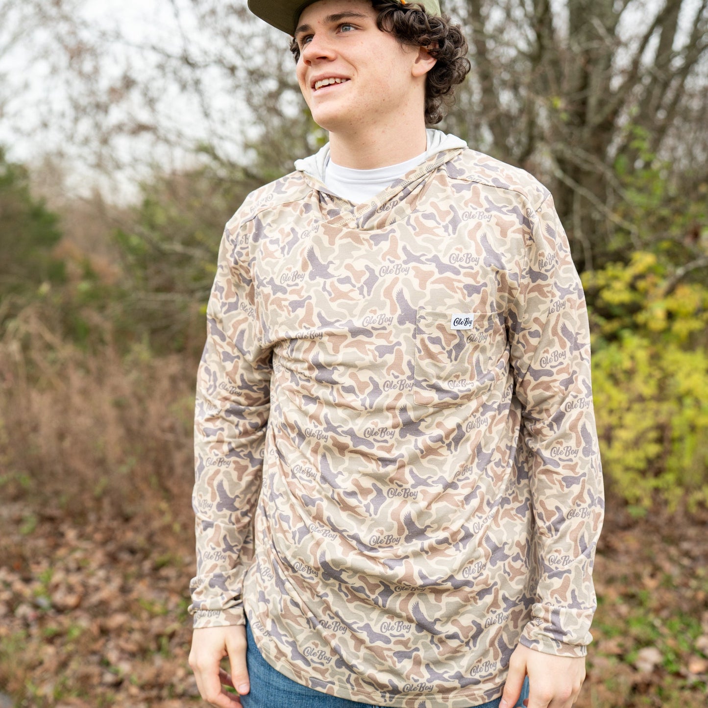 OLE BOY Performance Hooded Tee - Duck Camo