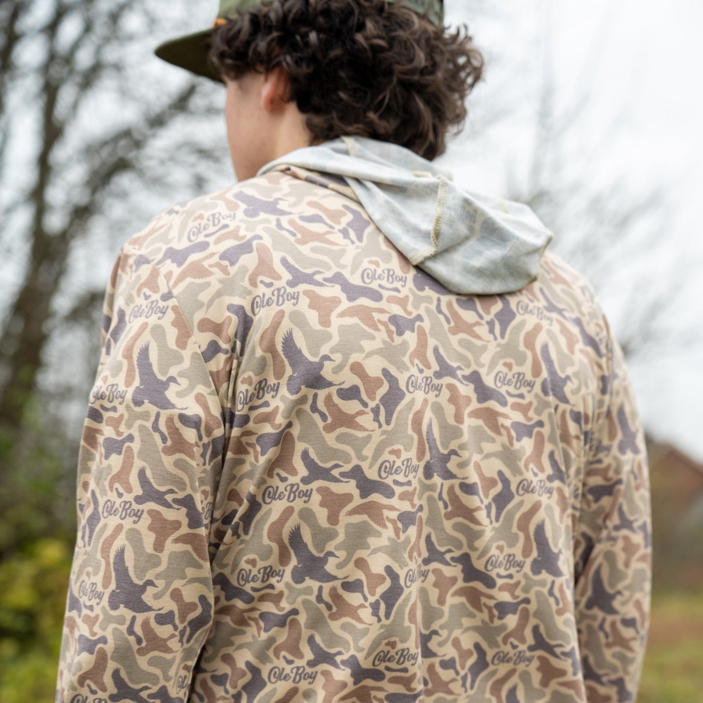 OLE BOY Performance Hooded Tee - Duck Camo