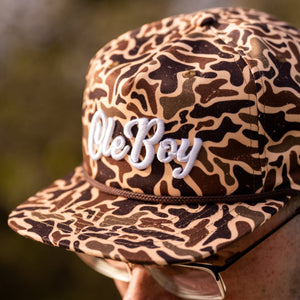 OLE BOY Duck Camo Ole Boy Logo Rope Grandpa Hat