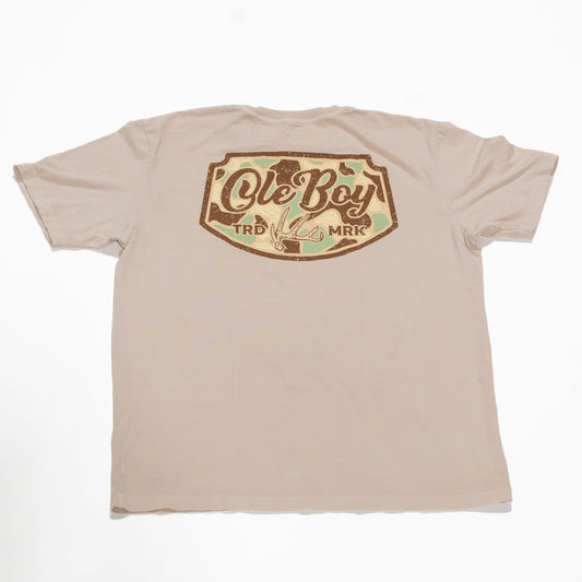 OLE BOY Deer Antler Camo Patch T-Shirt