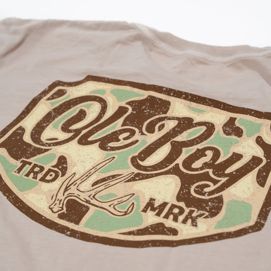 OLE BOY Deer Antler Camo Patch T-Shirt
