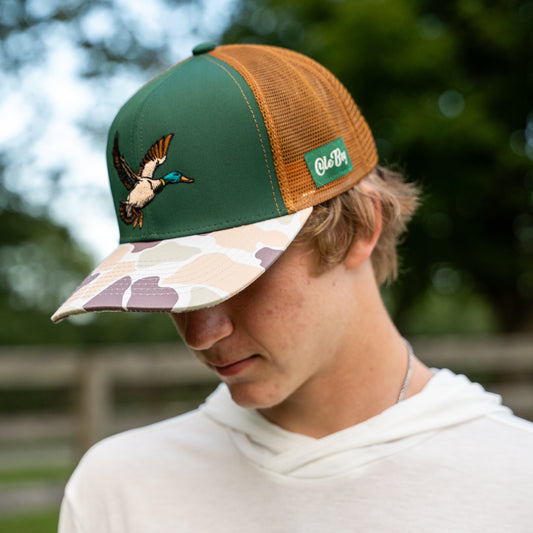 OLE BOY Flying Mallard Camo Trucker Hat