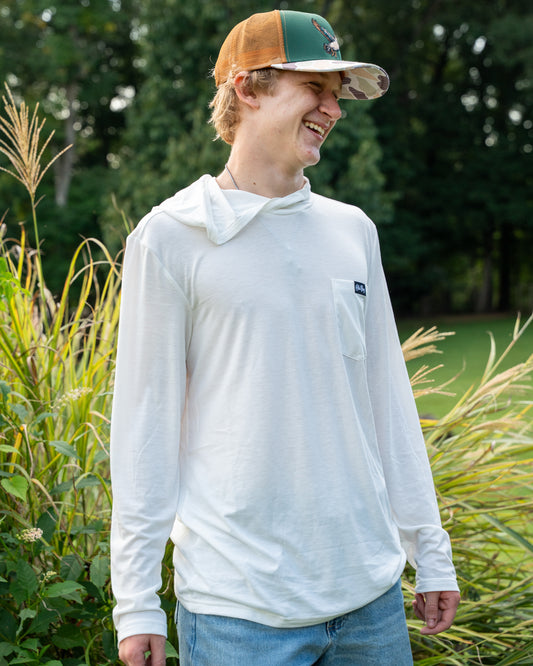 OLE BOY Performance Hooded Tee - White