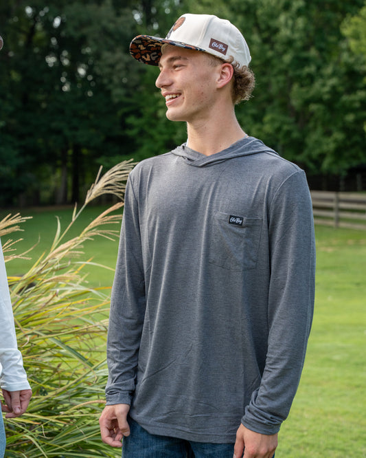 OLE BOY Performance Hooded Tee - Charcoal