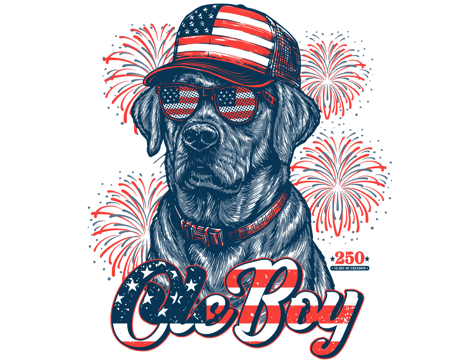 OLE BOY Patriotic Lab T-Shirt